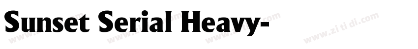 Sunset Serial Heavy字体转换